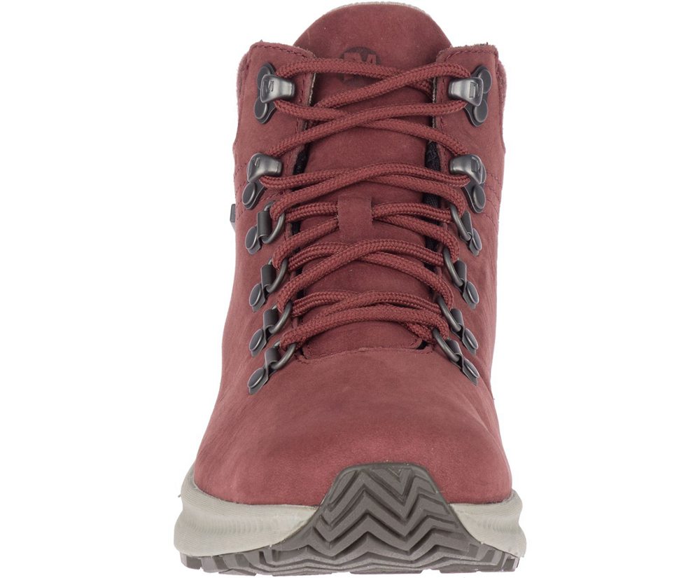 Kozaki Merrell Damskie Bordowe - Ontario Mid Waterproof - 415827-FUI